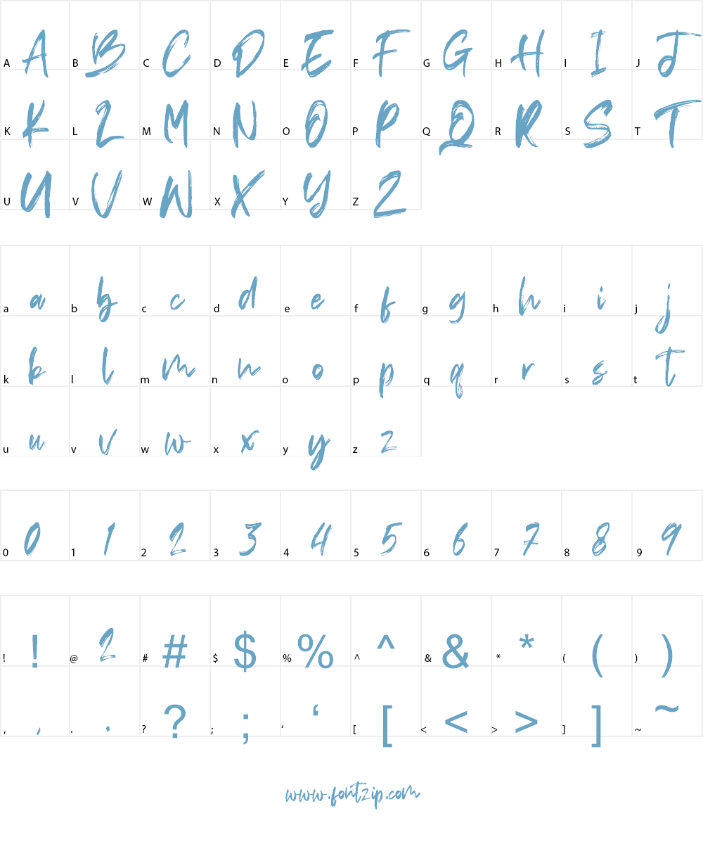 Squidrock Font Character