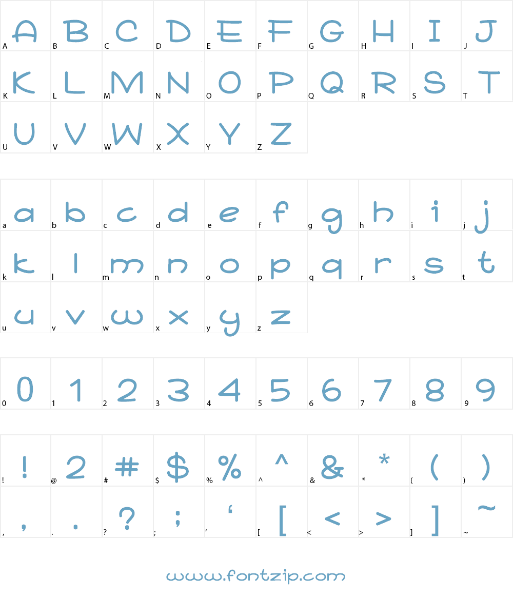 Star Jazz Font Character