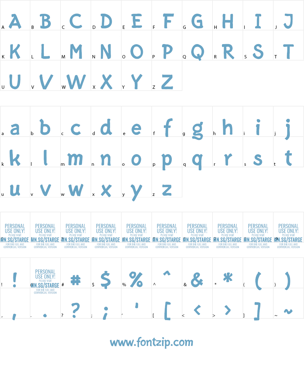 Starge Font Character