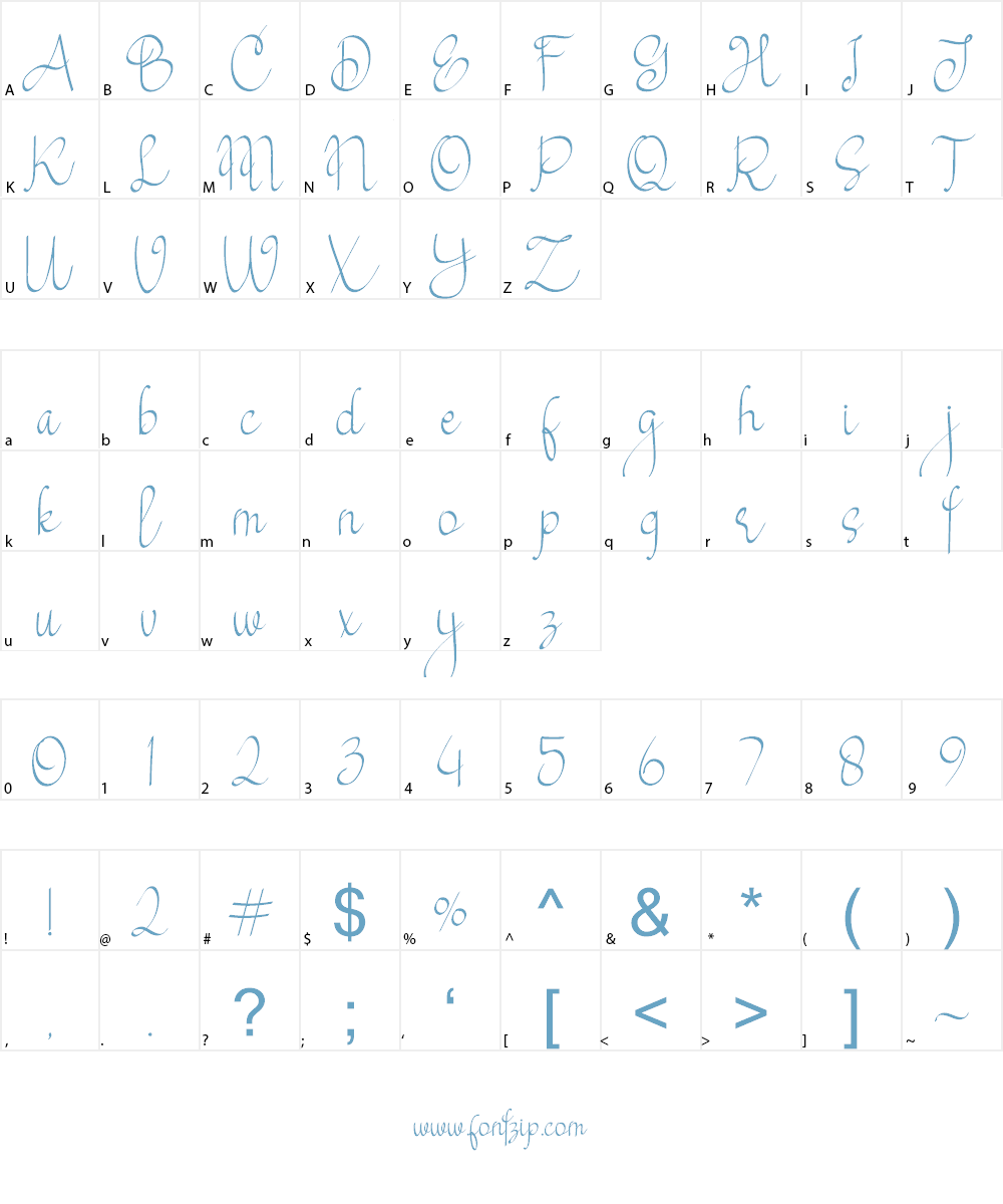 Starglass Font Character