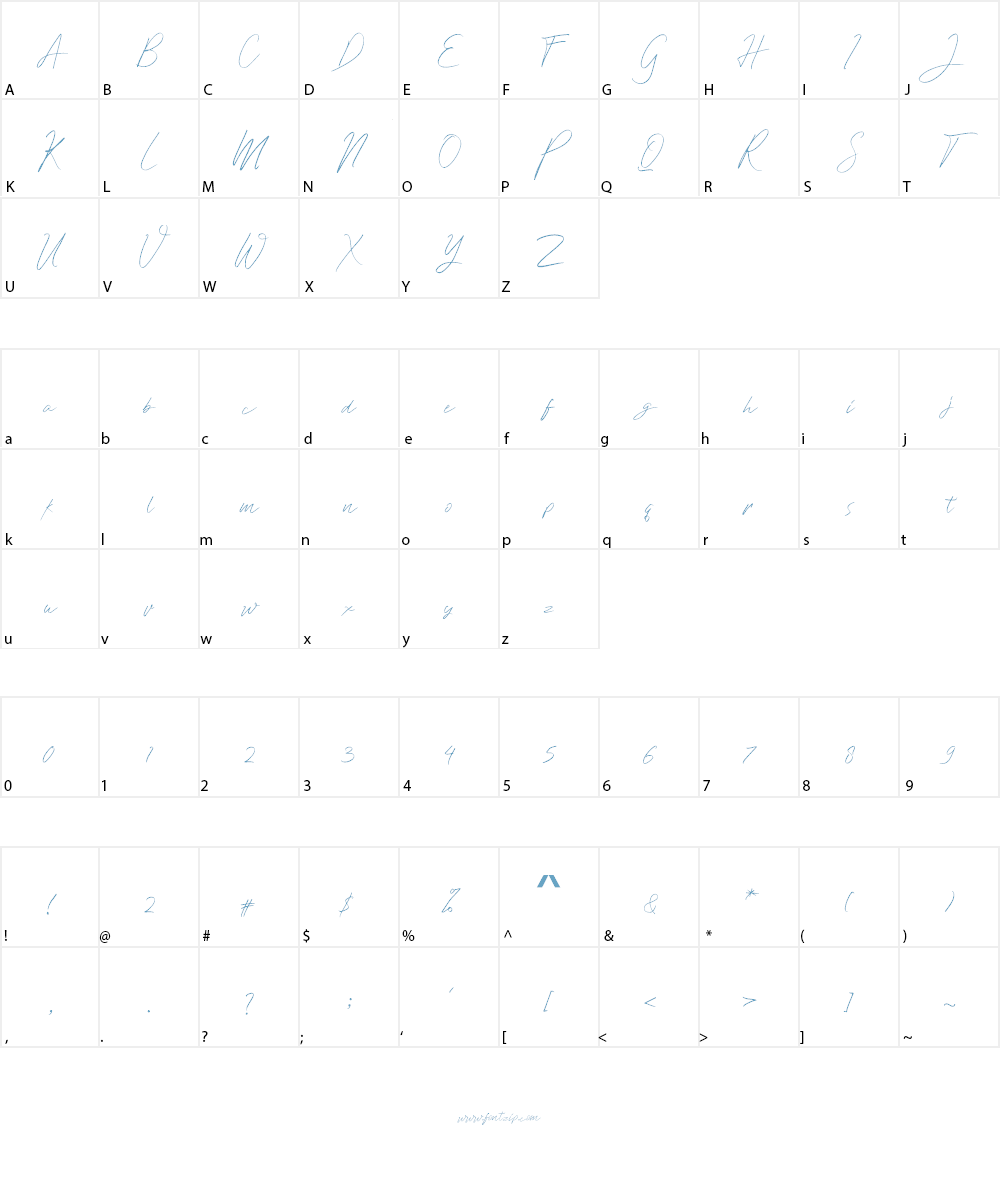 Steven Anderson Font Character