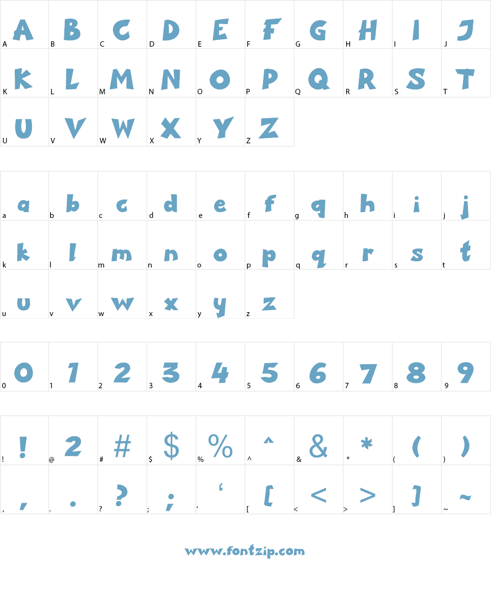 Stockly Font Character