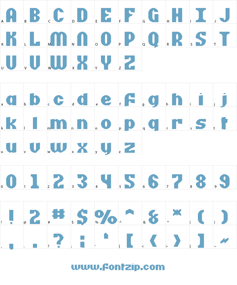 Sundowner Font Character