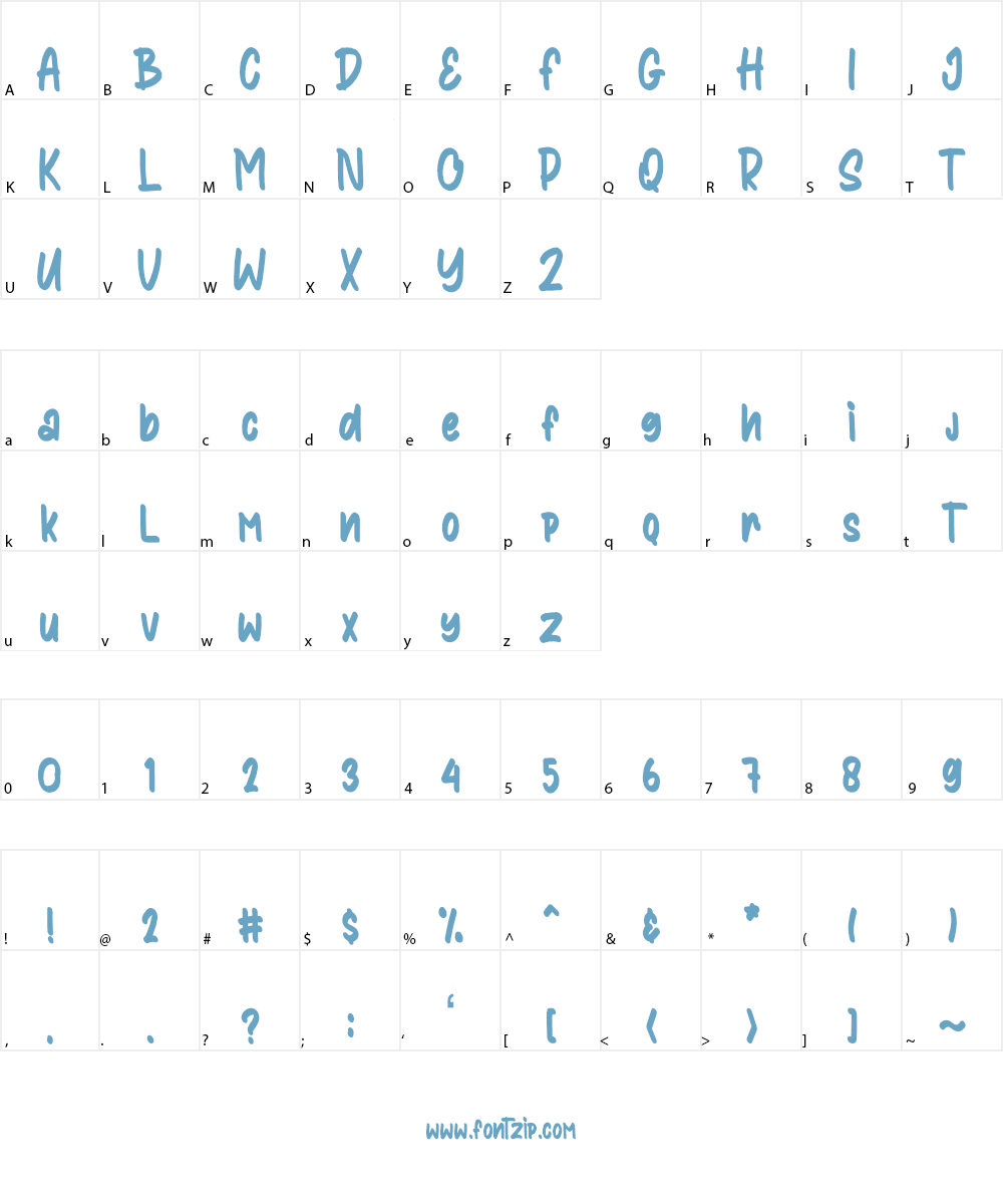Sunkist Squash Font Character