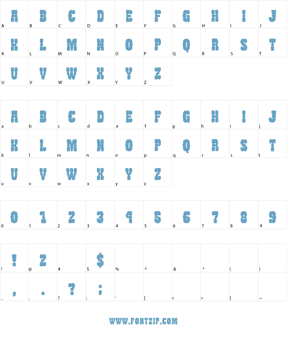 Tanomuze Cowboy Font Character