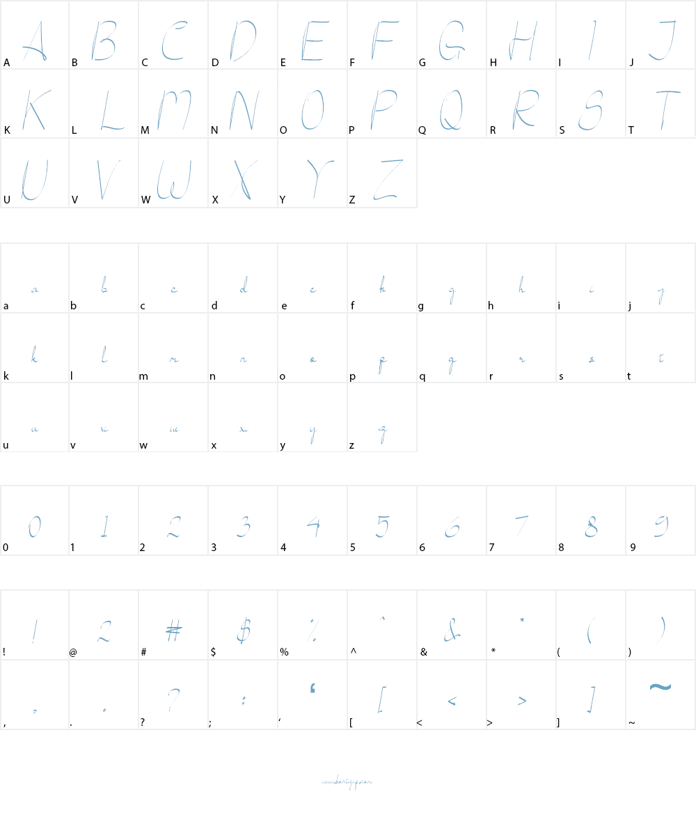 Taylilla Font Character