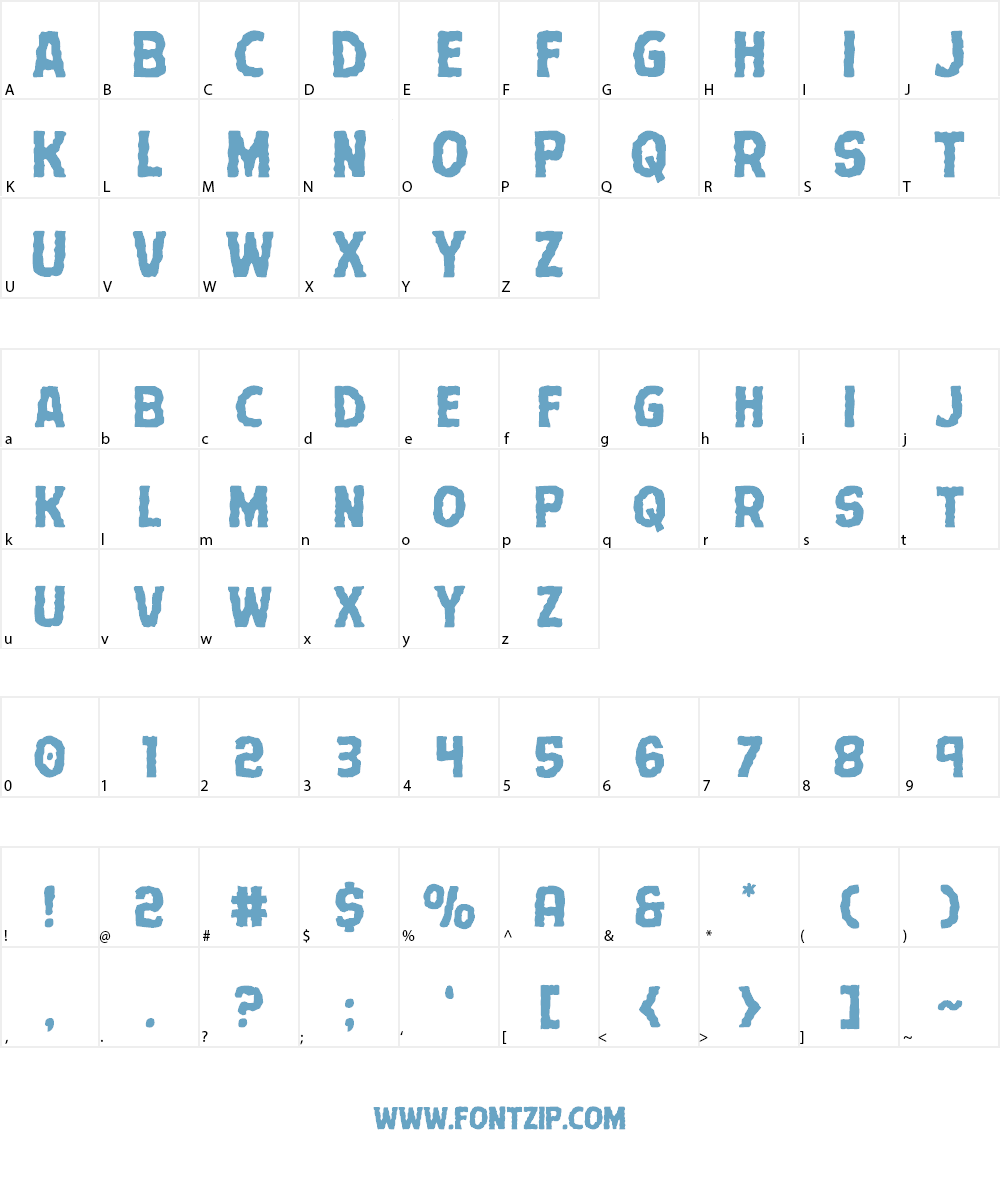 Terror Babble Font Character