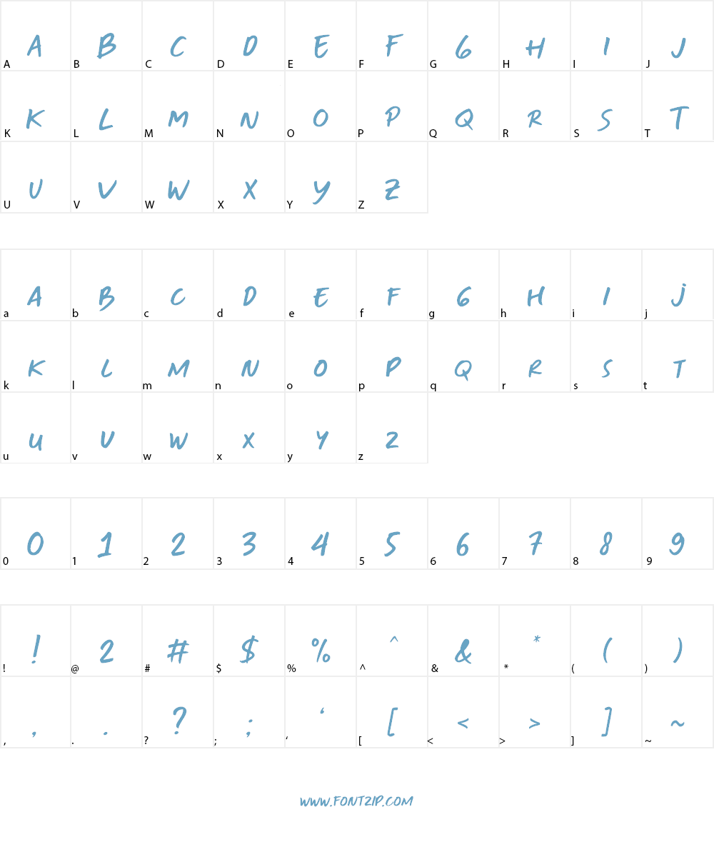 TF-Handwriting Font Character