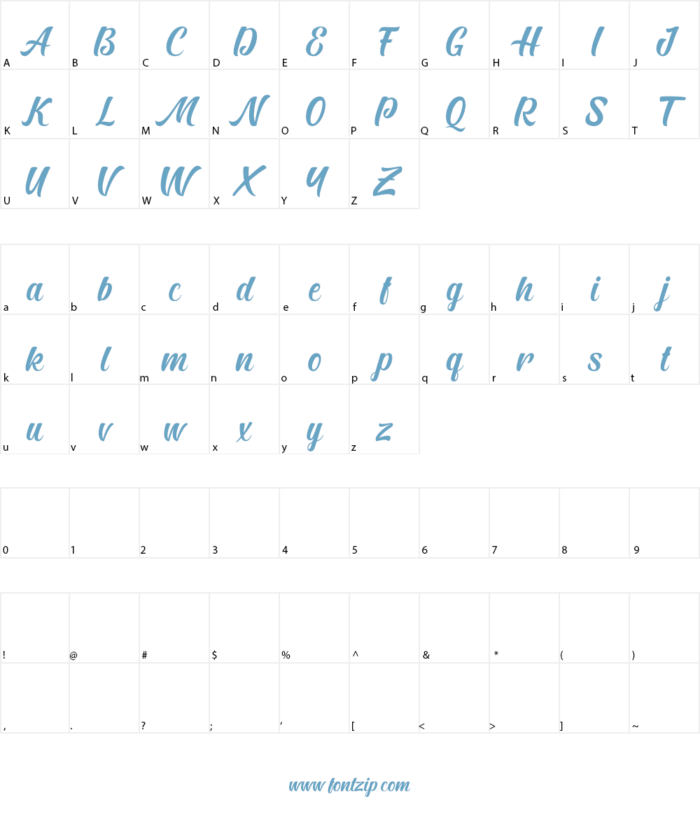 The Brands Font Character