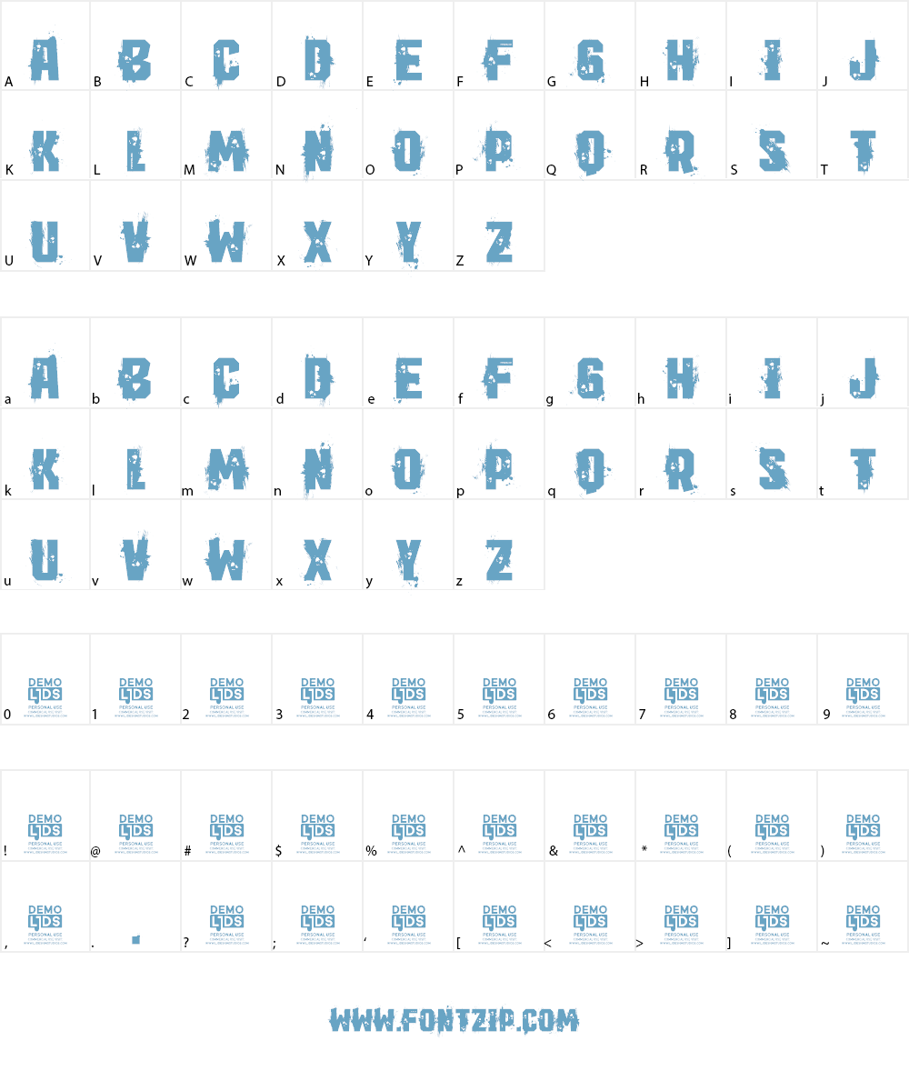 The End Font Character