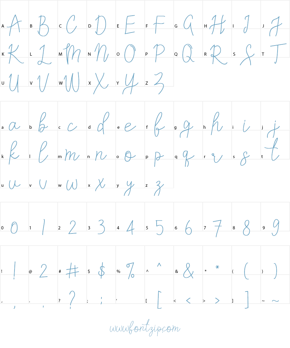 Valerine Font Character
