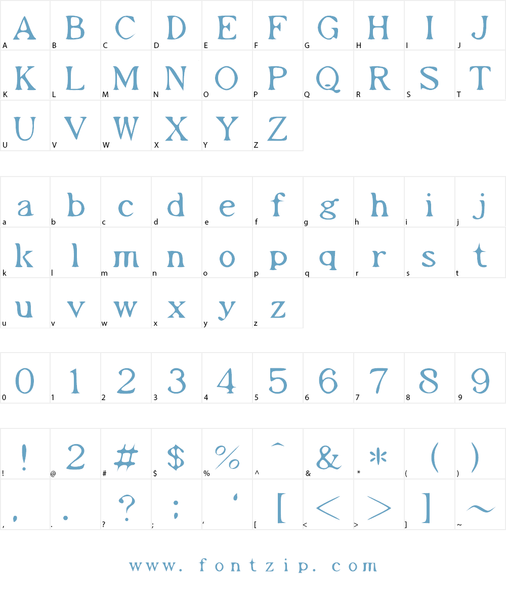 Venom Mincho Font Character