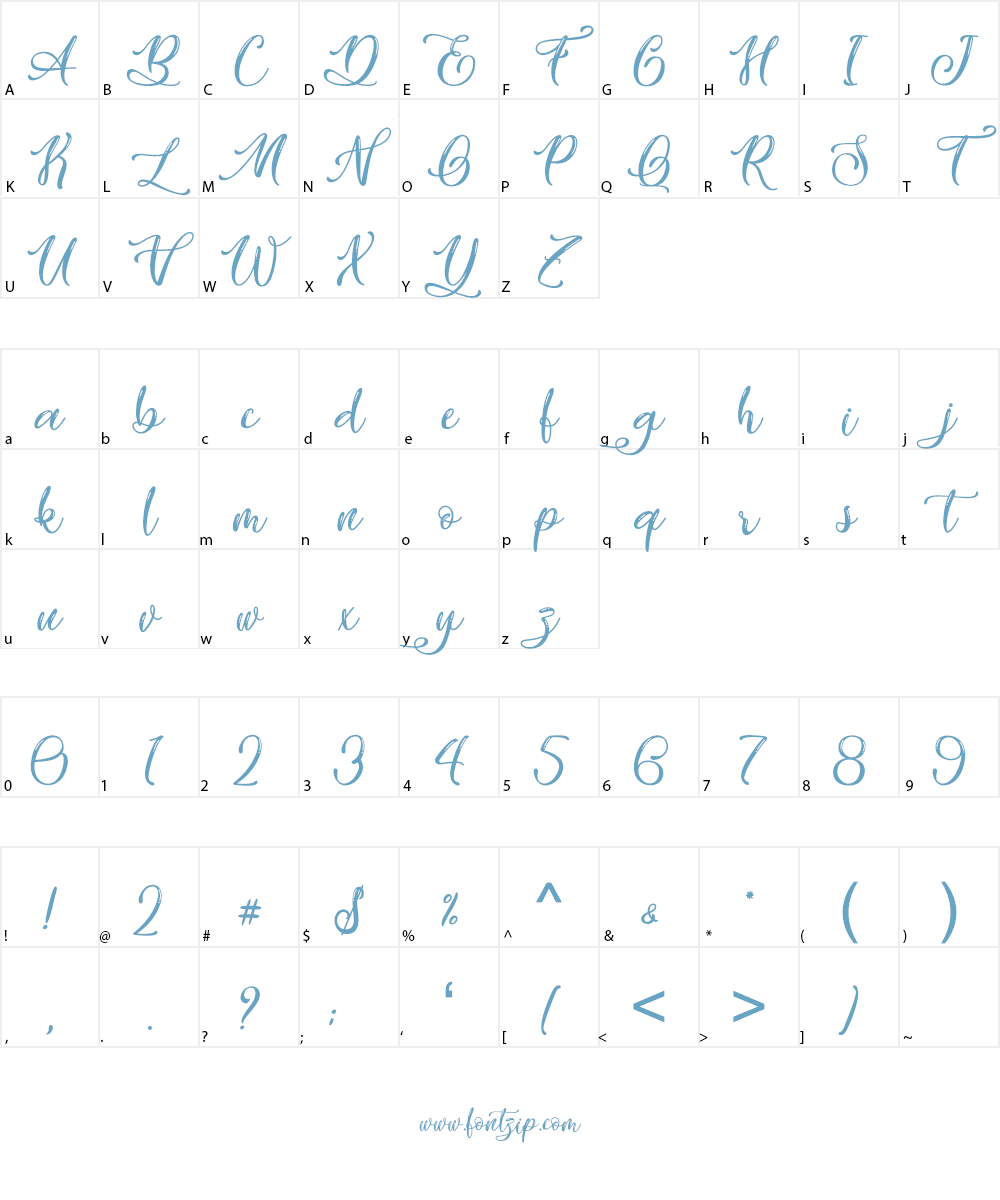 Vicky Cinthia Font Character