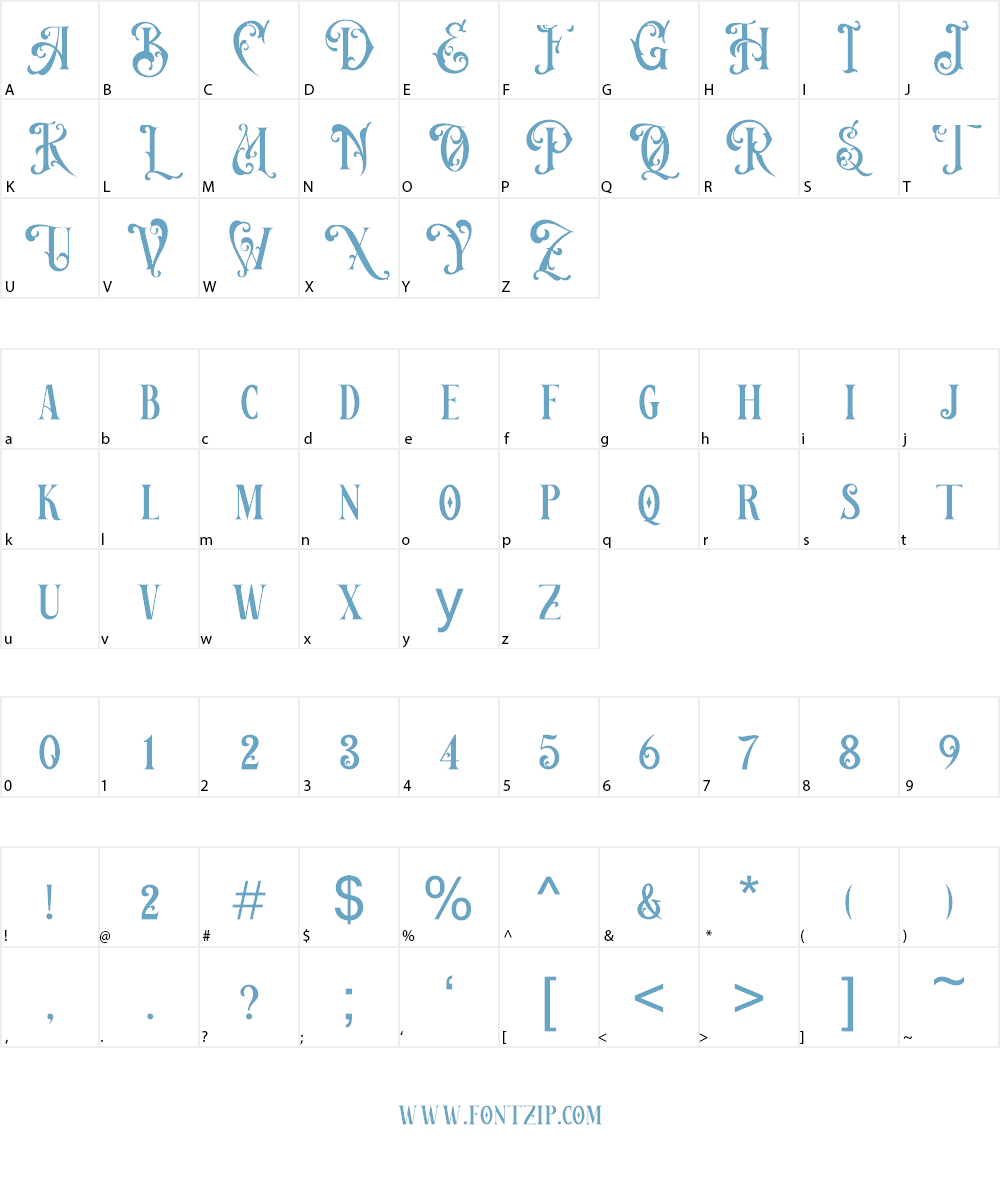 Victorian Decade Font Character