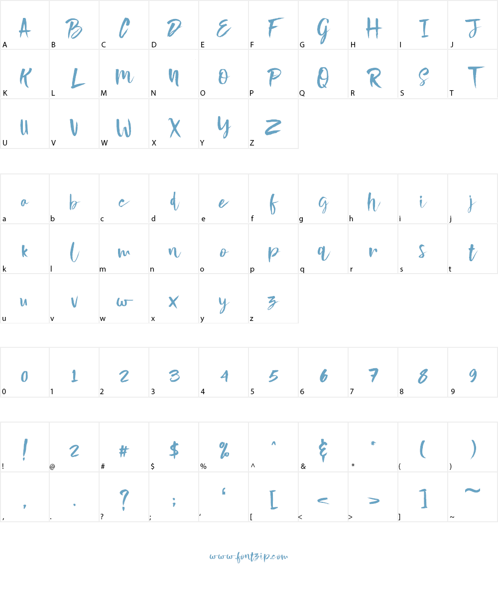 Violaceous Font Character