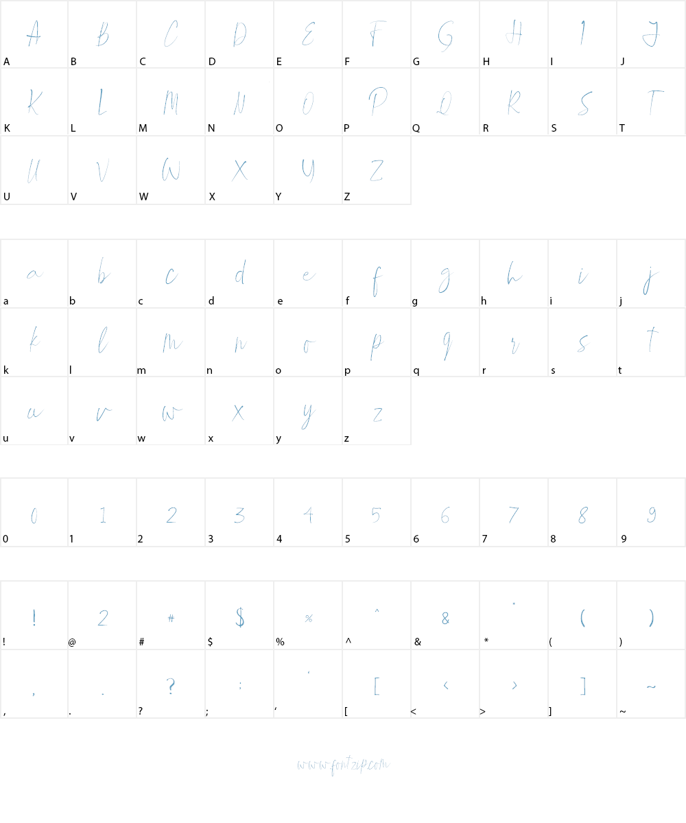 Winter Paradise Font Character