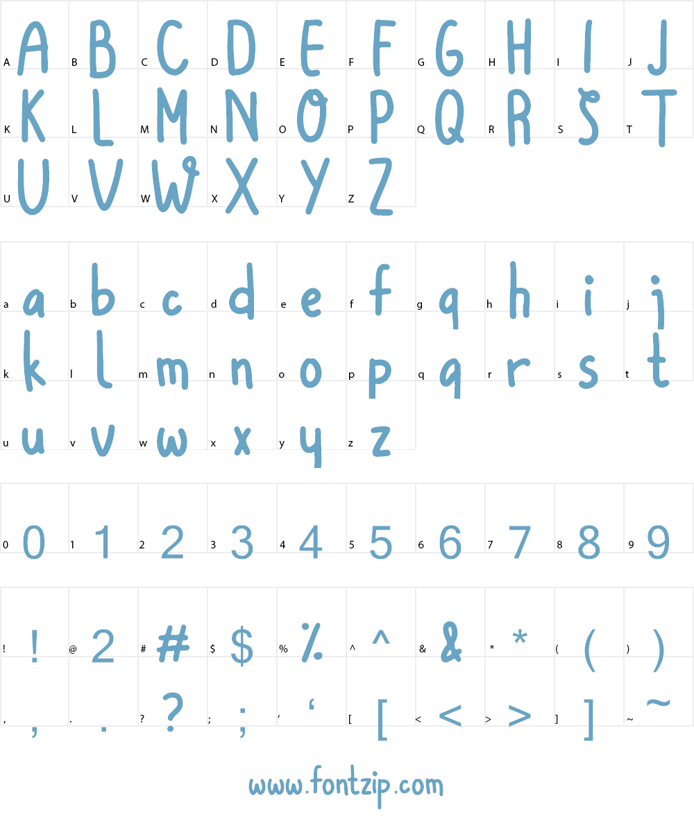 Winter Snow Font Character