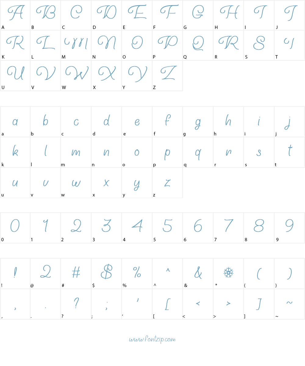 Winter Wunsch Font Character