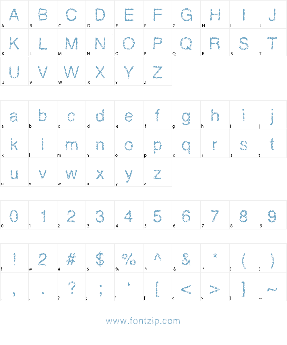 wire Font Character