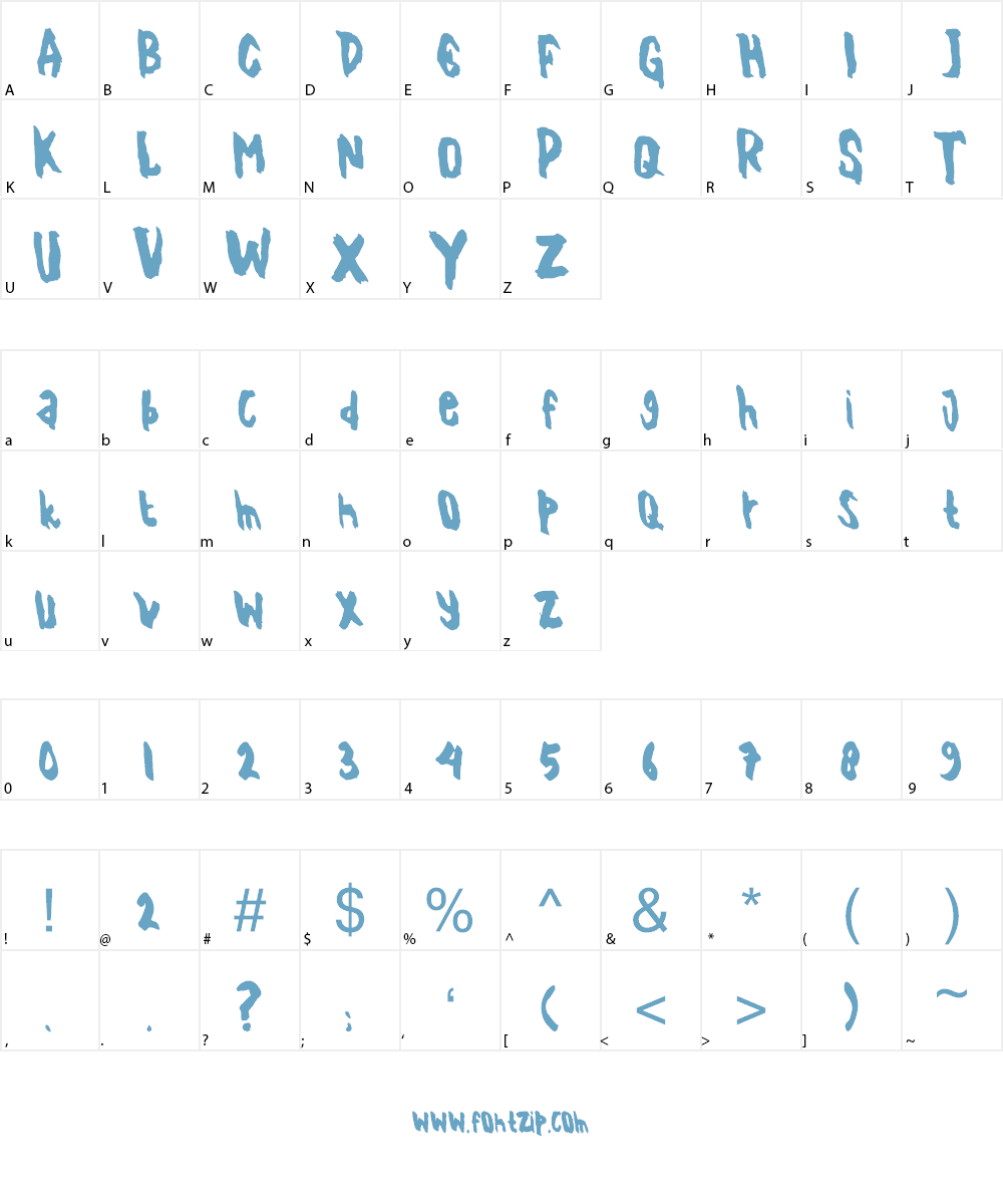 X Ghost X Font Character