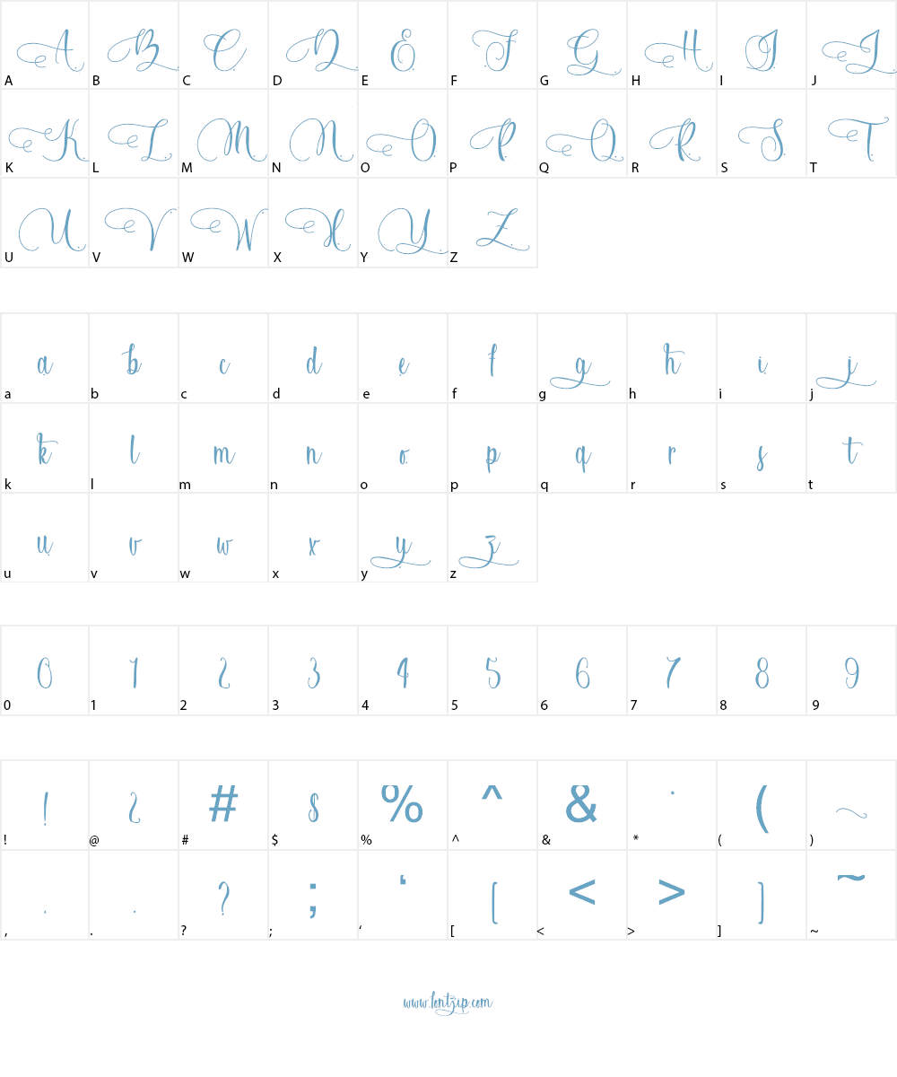 Xanthousy Font Character