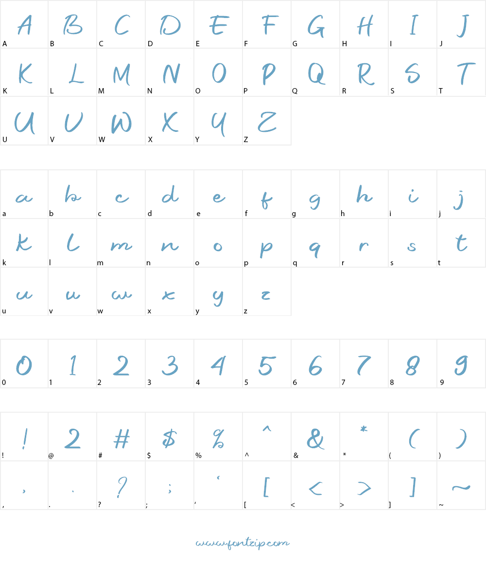 Yeager Gang Font Character