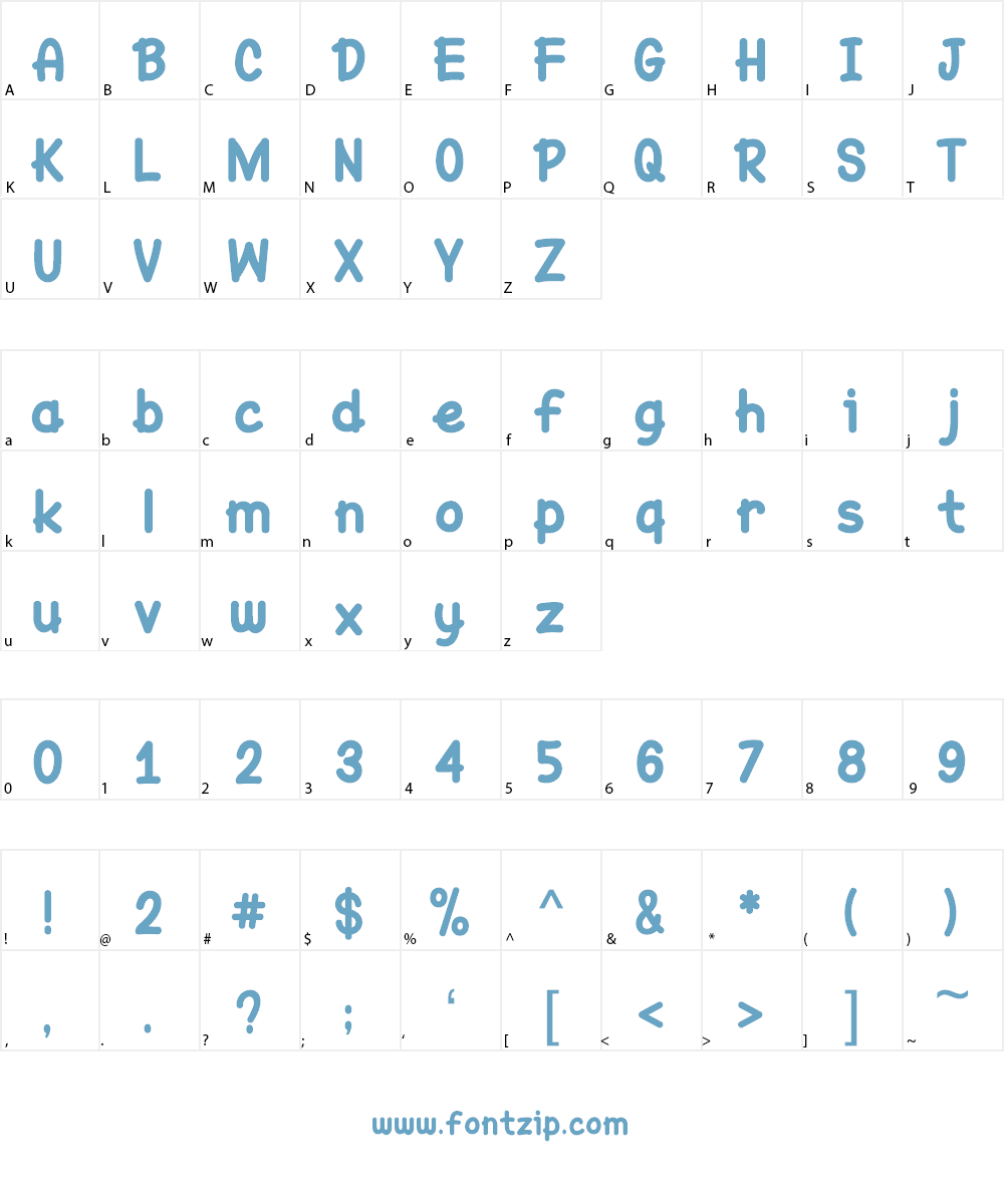 Yellow Cat Font Character