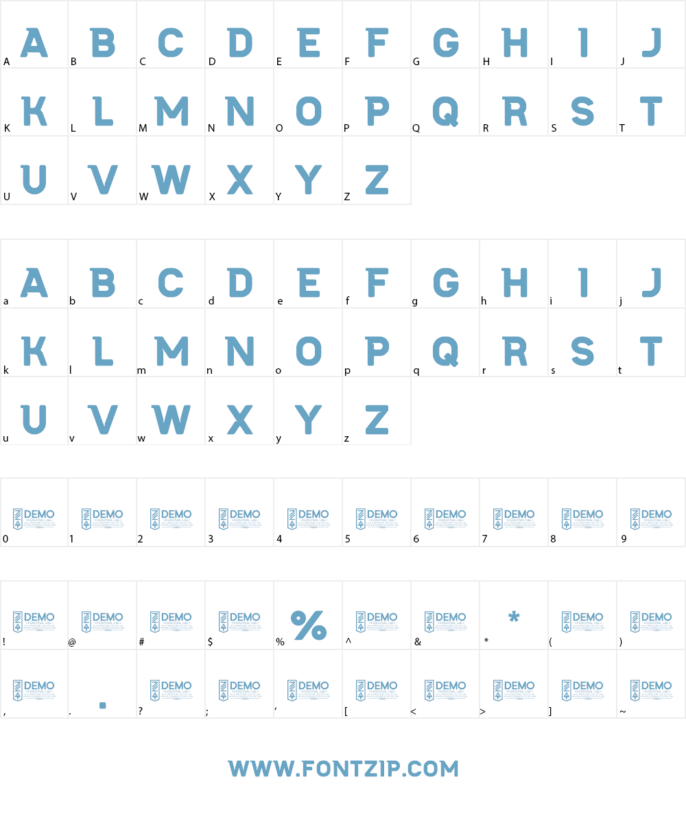 Zilap Orange Font Character