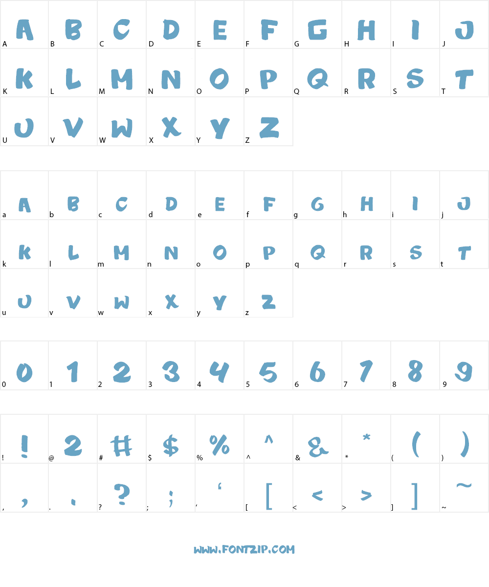 ZOMBYE Font Character