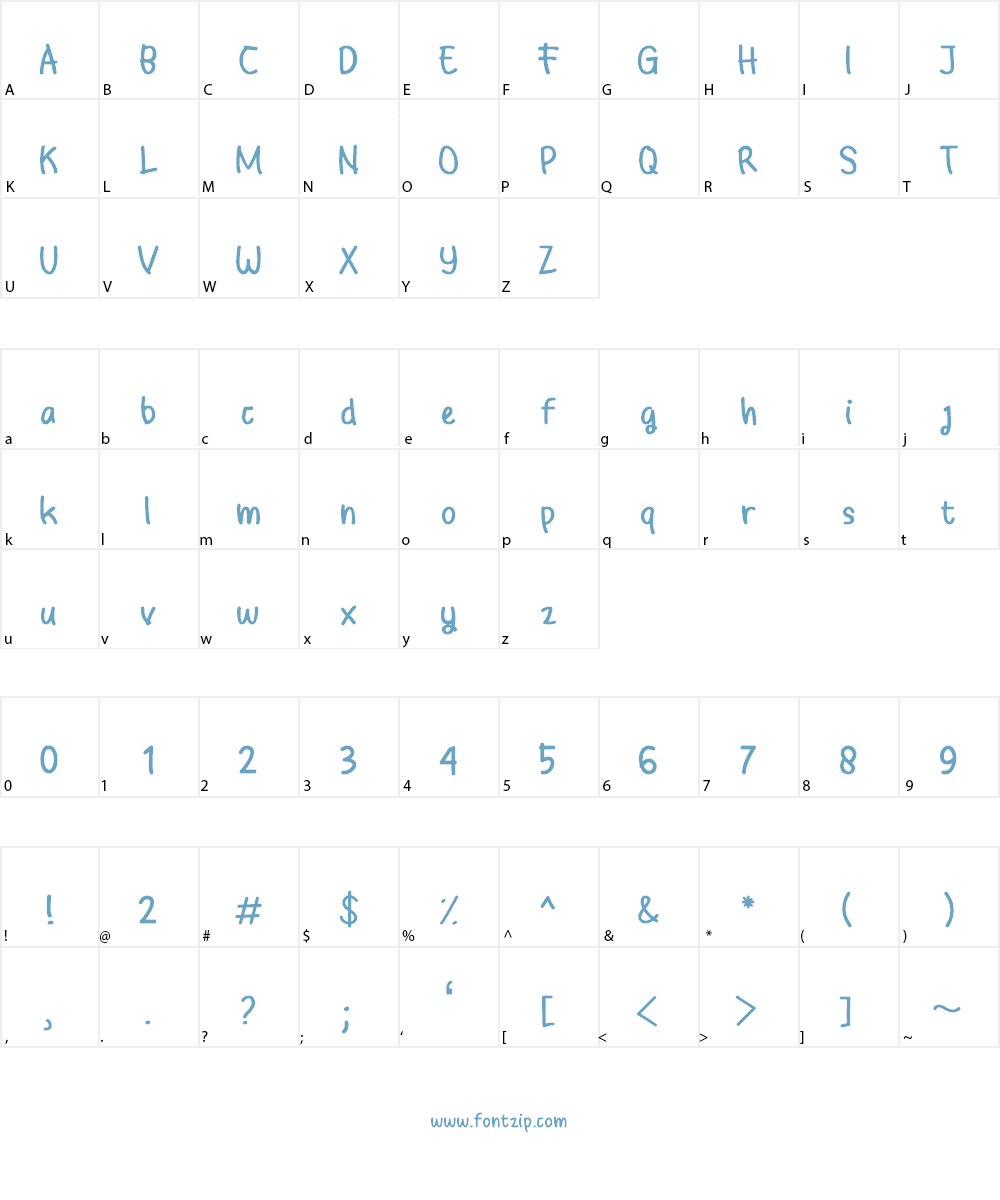 Baby Ground Font Character
