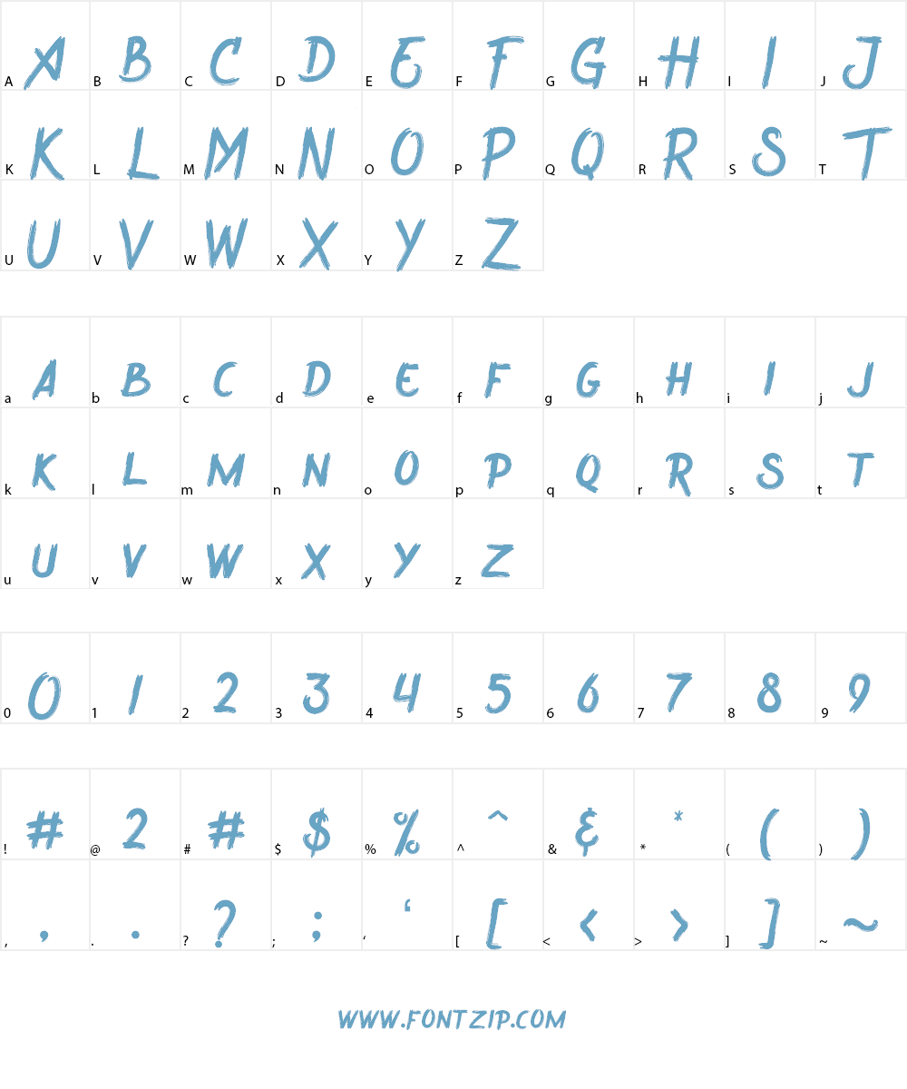 Wreckout Font Character