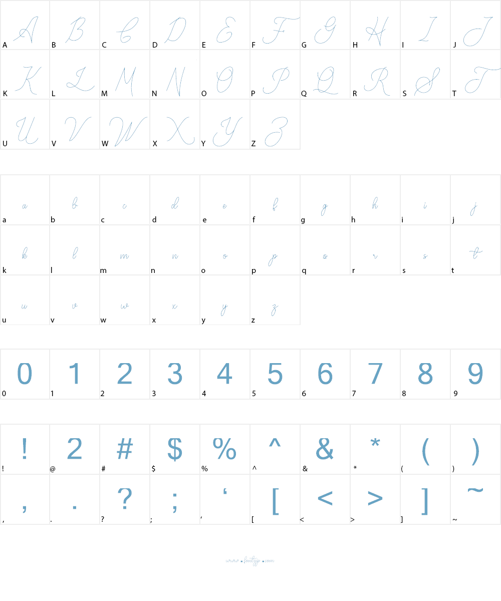 Gailenia Font Character