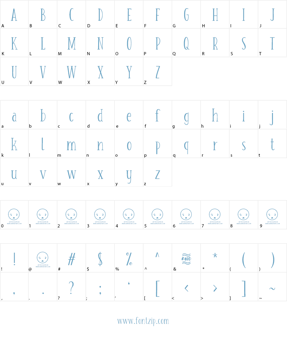 Honey&Jam Font Character