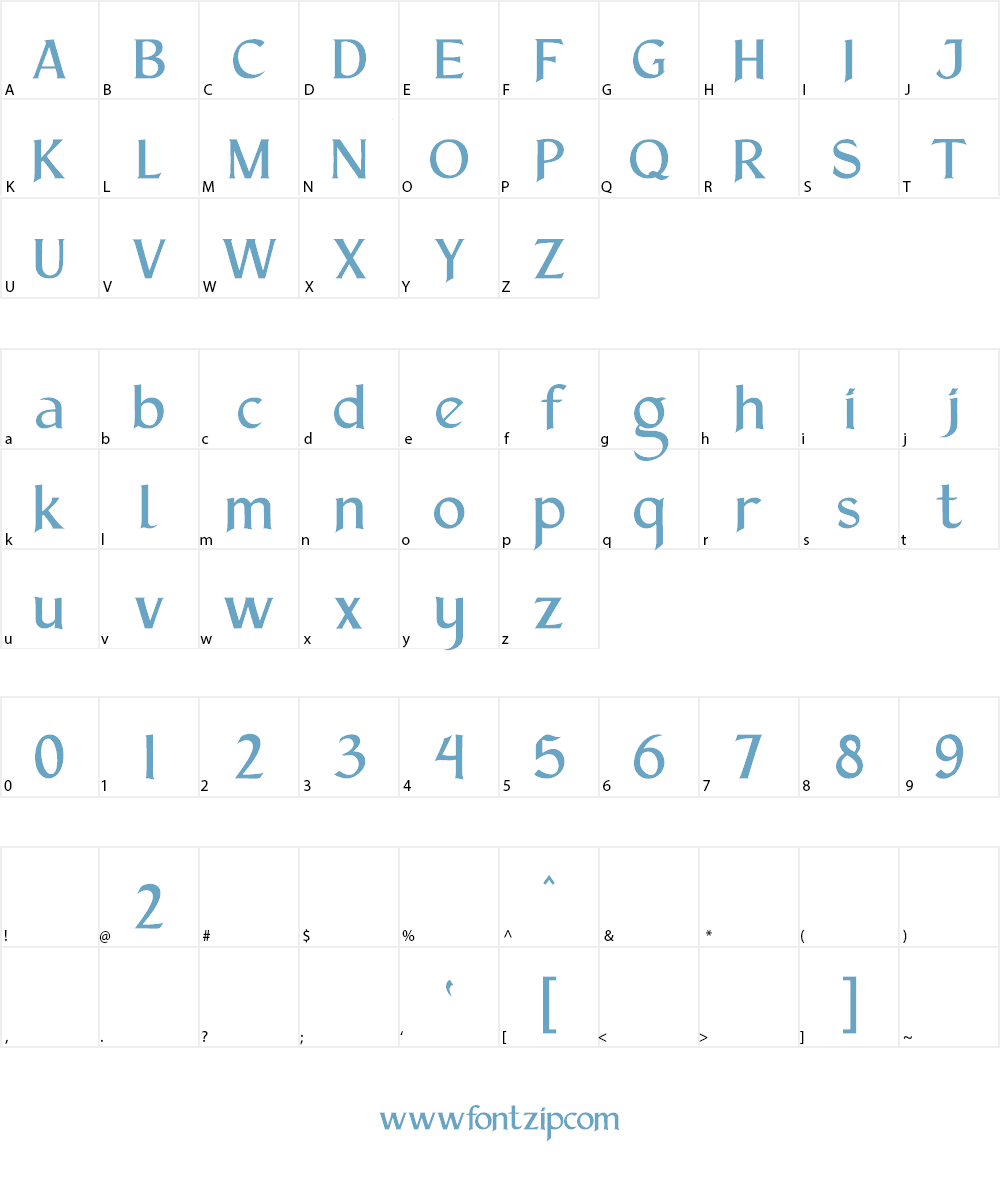 Dragon Fire Font Character