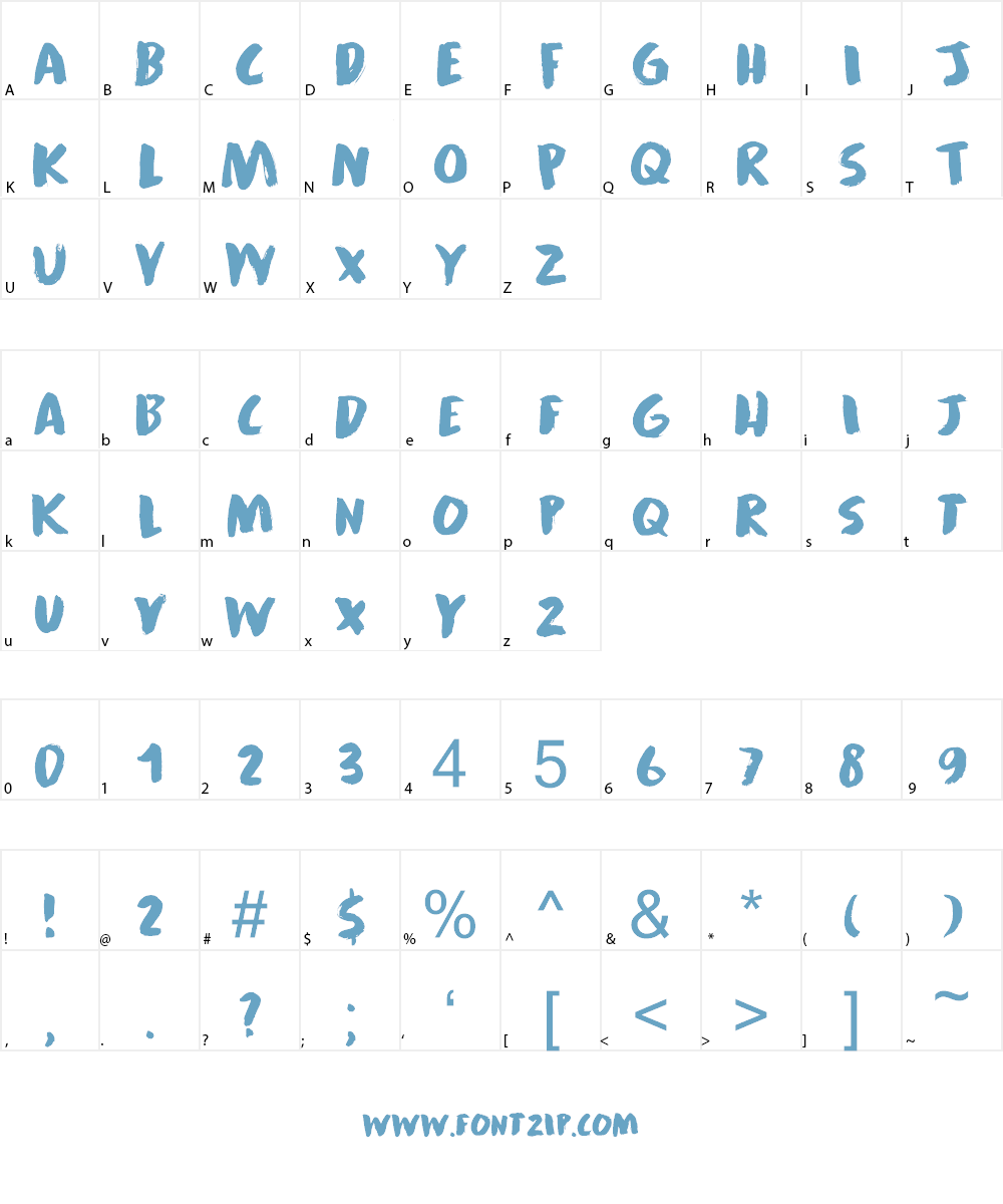 Guilty Pleasure DEMO Font Character