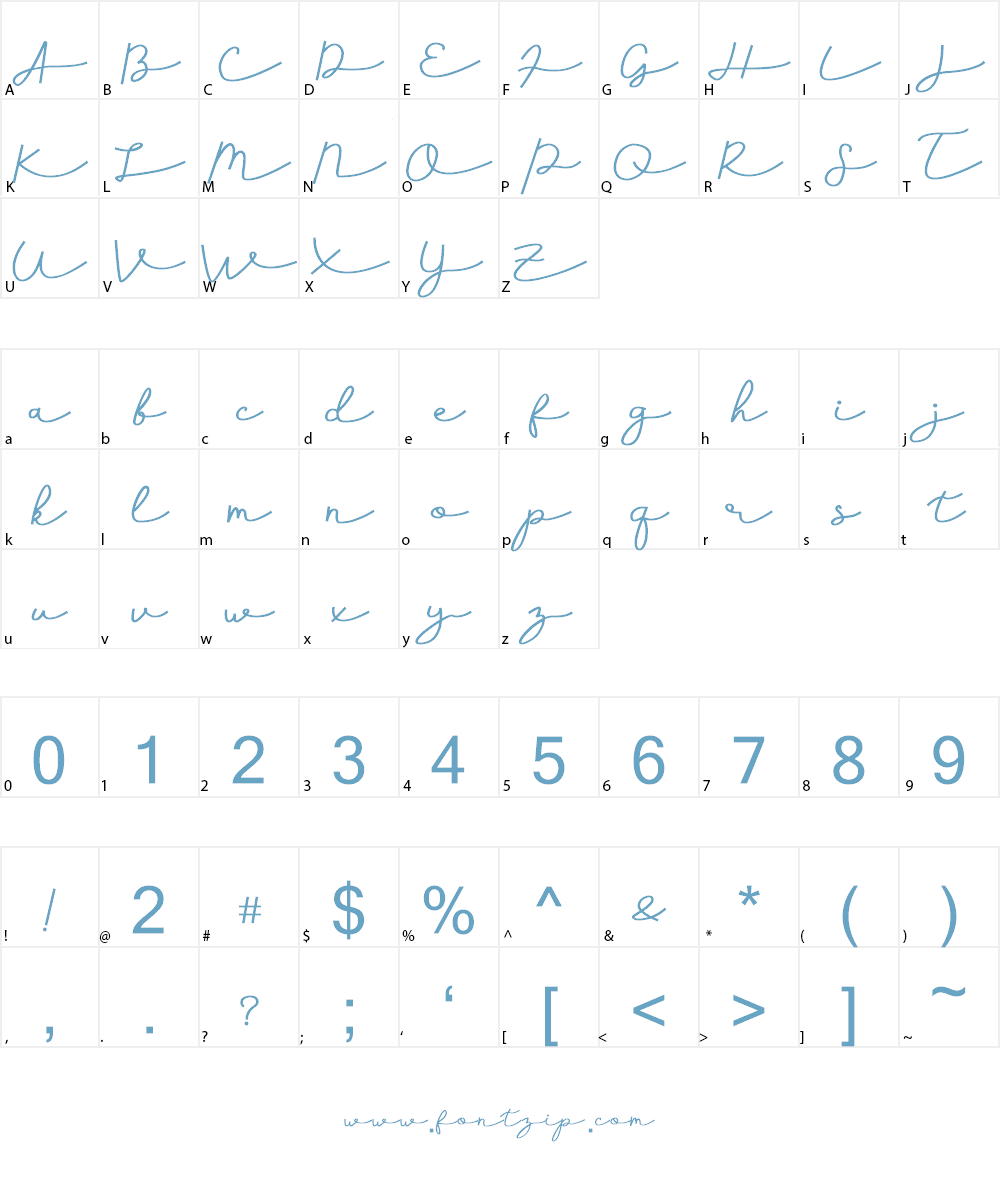 Herliana Bold Font Character