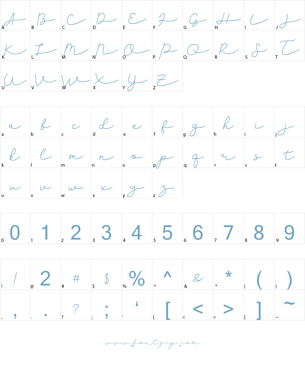 Herliana Font Character