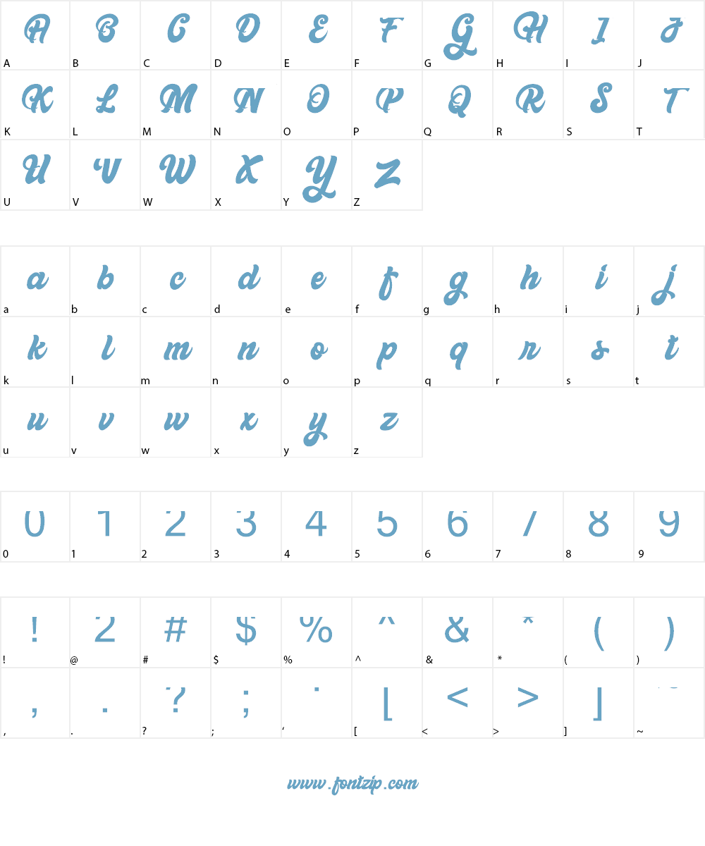 Bellynice Font Character