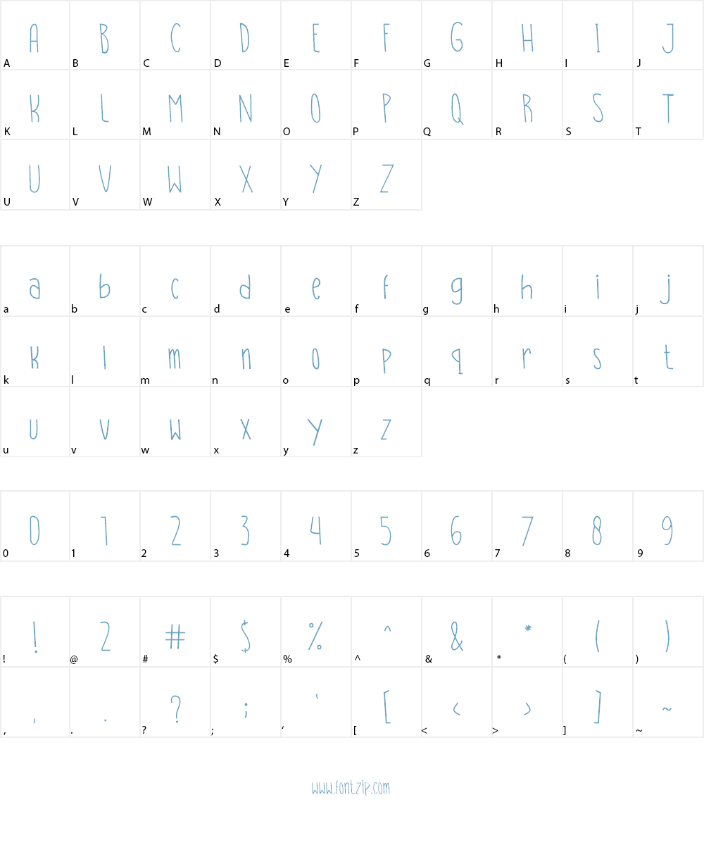 Classic Story Font Character