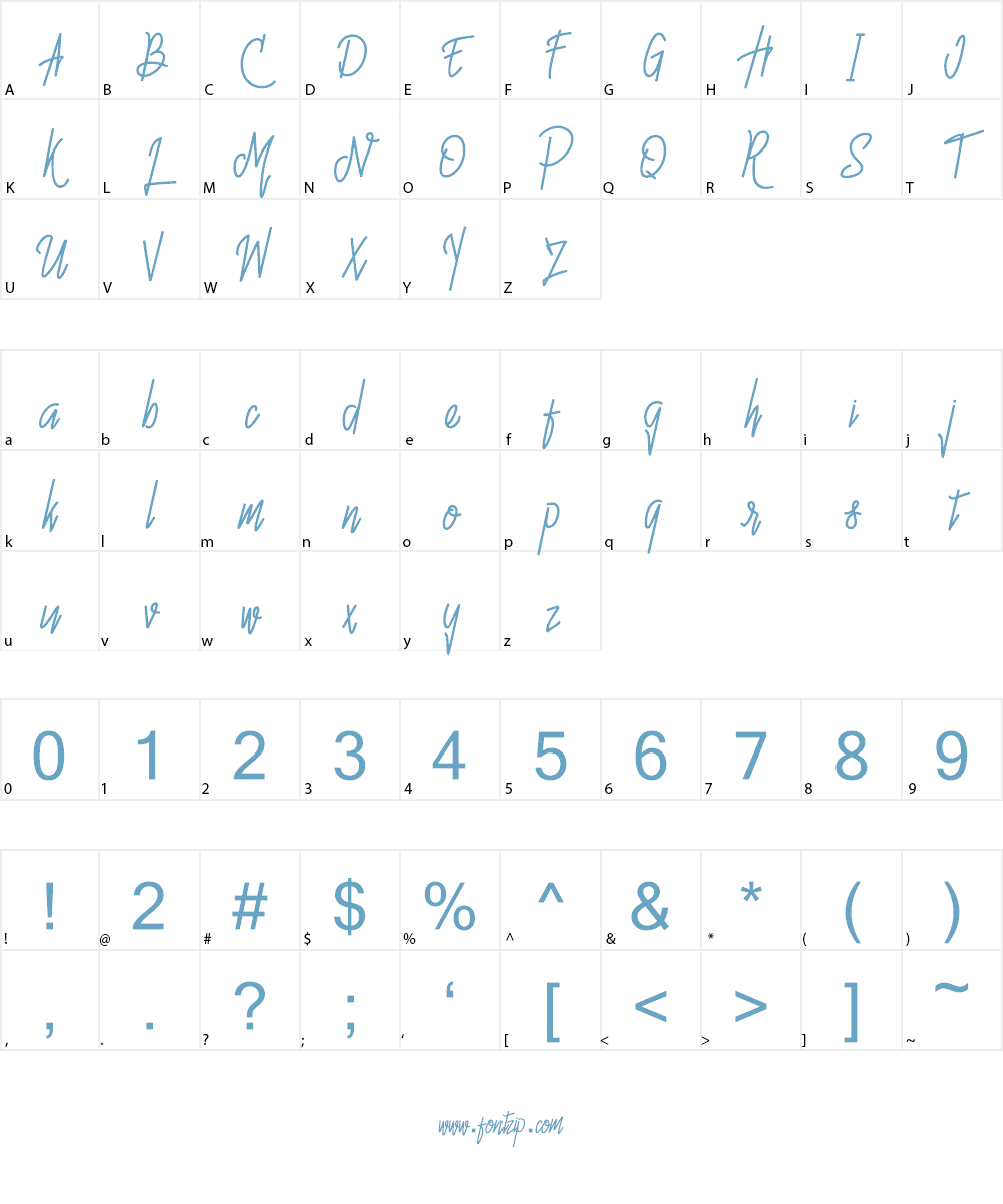 Hello Avelline Font Character