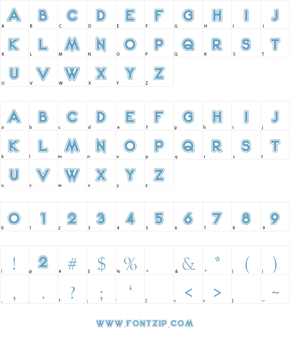 2020 Outline Fortune Kei Font Character