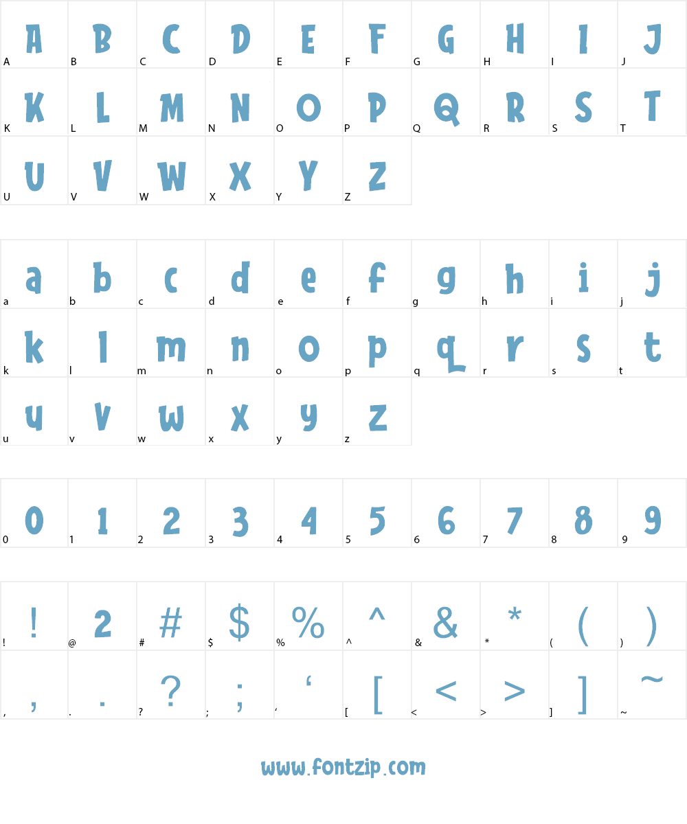 Funtasia Font Character