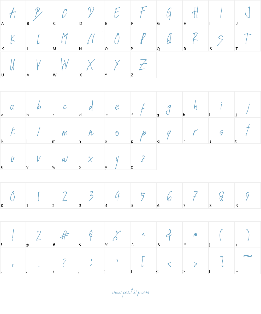 Shady Butter Font Character