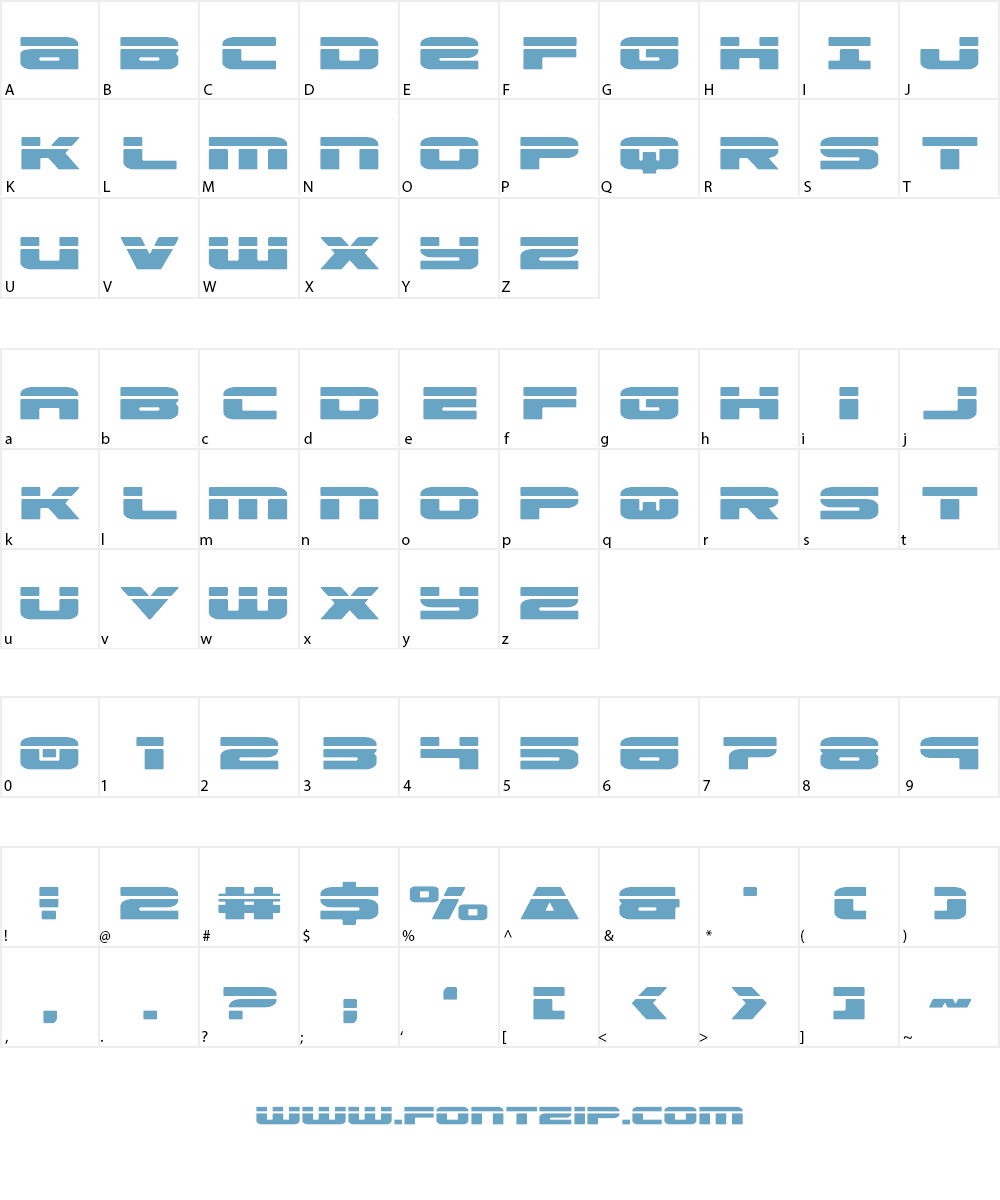 Speed Phreak Font Character