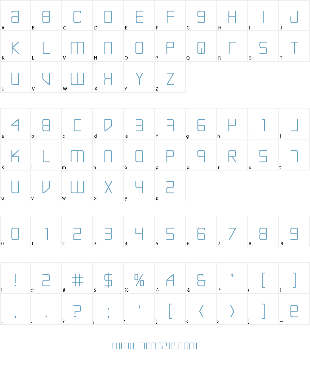 Escape Artist Font Character