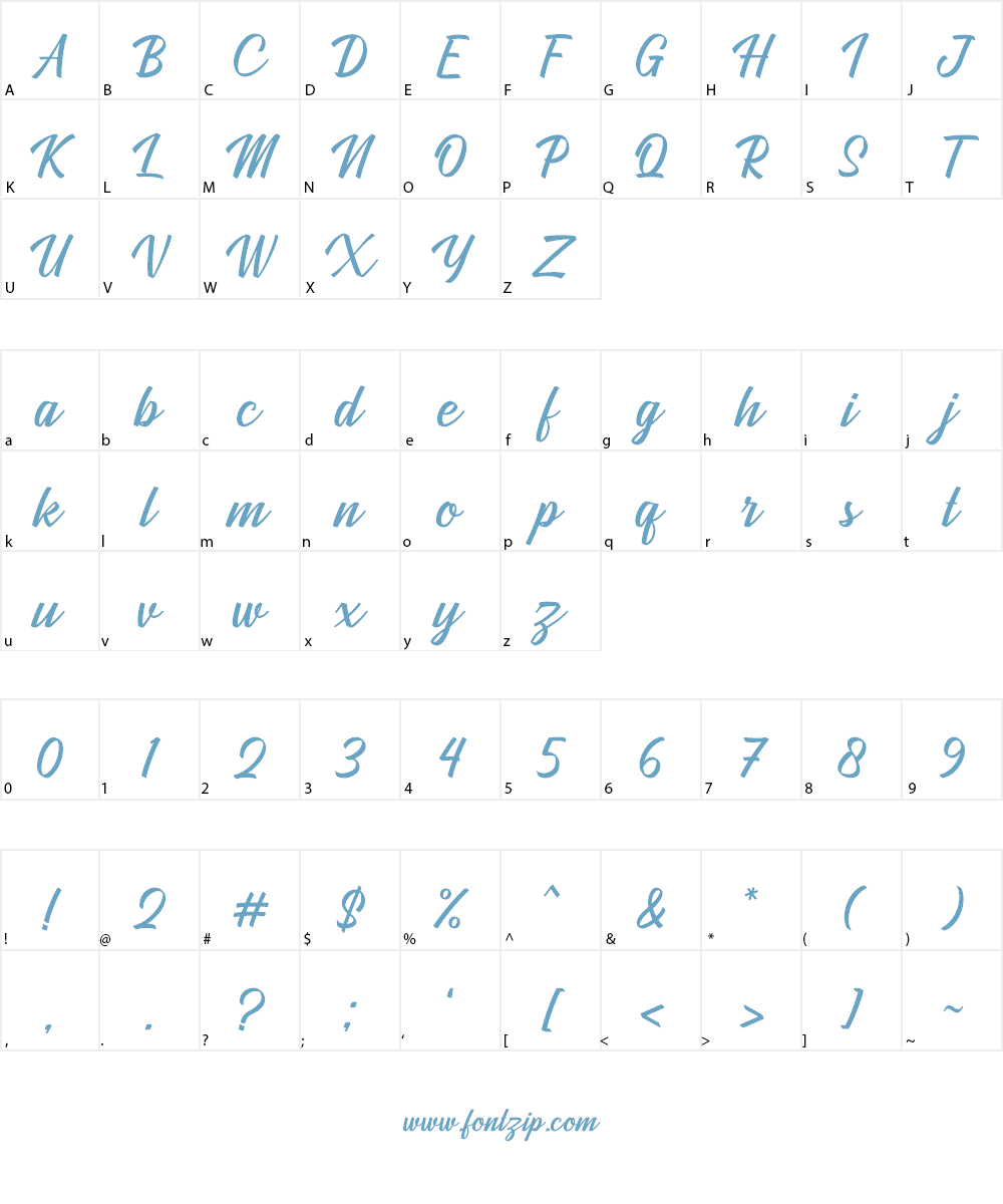 Quicklamb Font Character