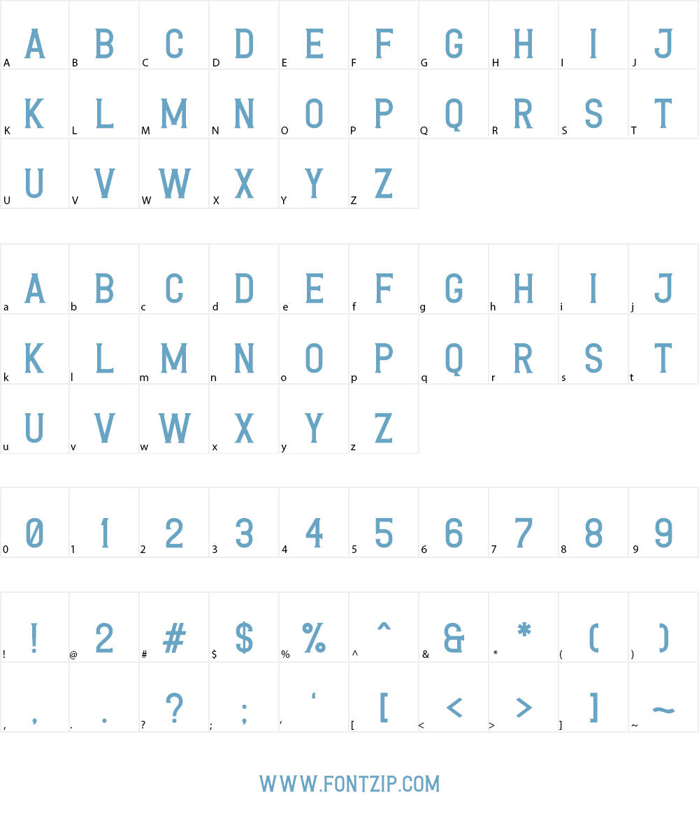 Rutheride Font Character