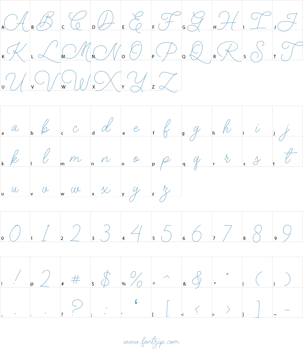 Alifia Font Character