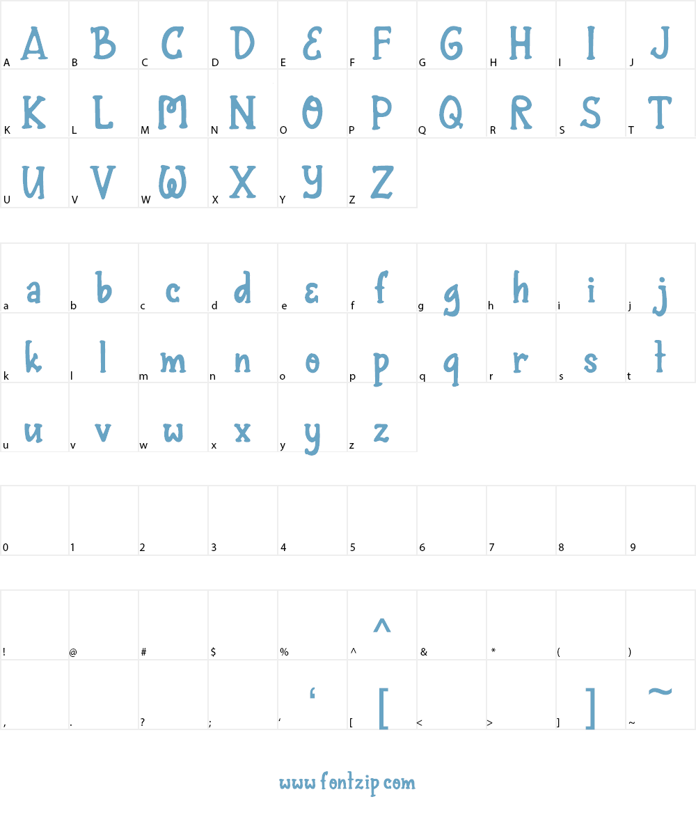 Fontarian Sparkling Font Character