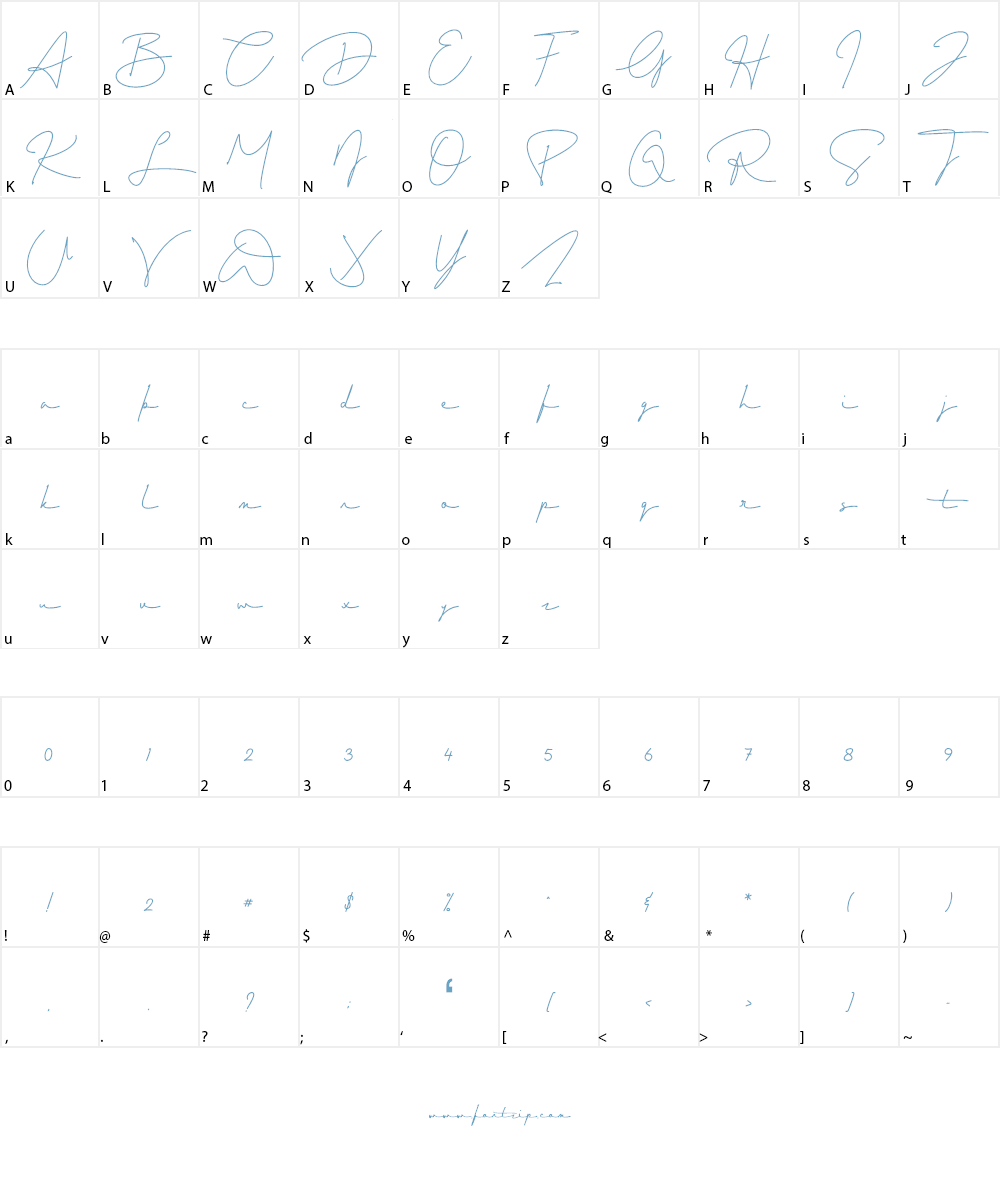Windha Font Character